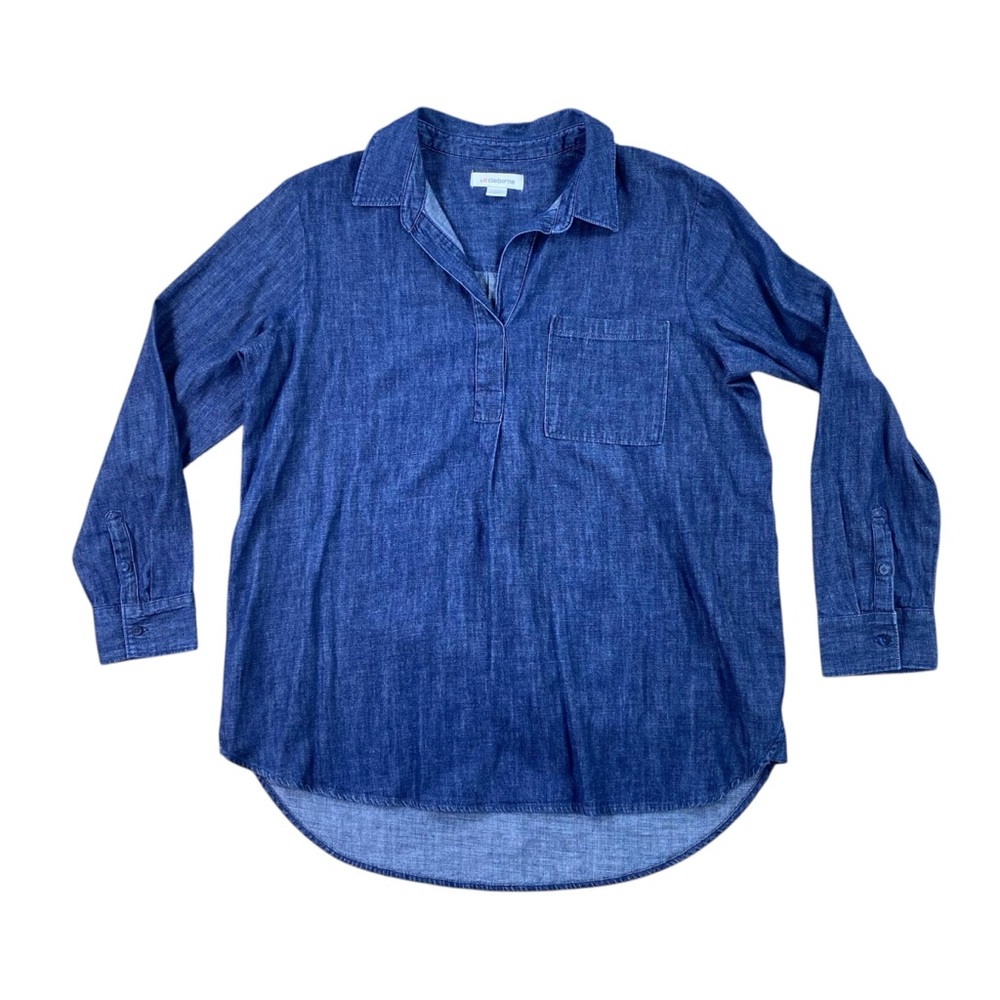 Woman’s Liz Claiborne denim jean tunic top size L